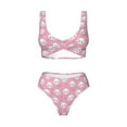 thumbnail image 4 of Rocae Cute Cat for Bikini Set for Women Two Piece Sexy High Swimsuits Split Crossover Bikini XX-Large, 4 of 9