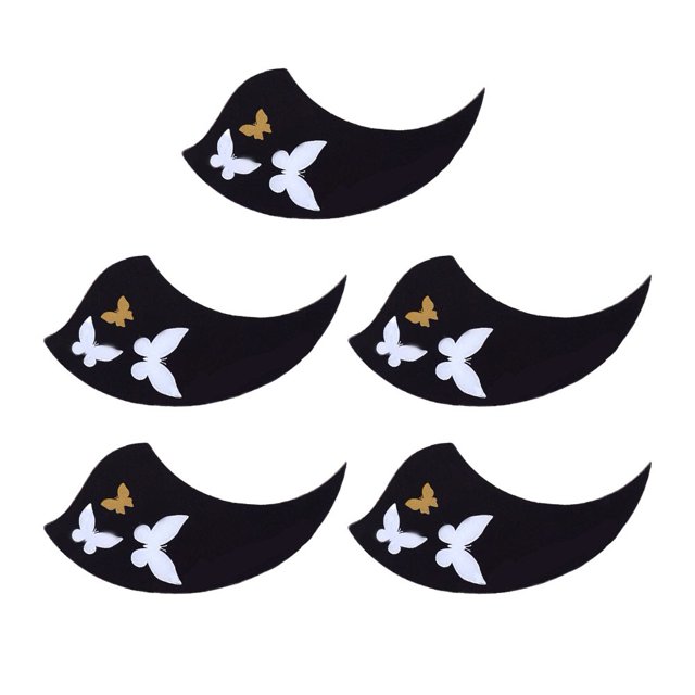 MYG Universal 5pcs Ukulele Guitar Pickguard Adhesive Scratch Plate Butterfly Pattern
