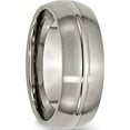 thumbnail image 4 of Titanium Brushed Center 8mm Grooved Band (Size 10) Made In China tb49-10, 4 of 5