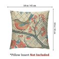 thumbnail image 4 of BANET East Throw Pillow Cover Set of 2, Japanese Nature Traditional Pattern Birds on Branches, Decorative Square Covers for Couch Bed &amp; Sofa, Salmon Pale Green Blue 18x18in, 4 of 7