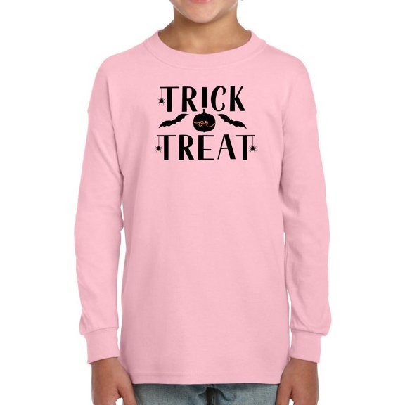 Trick O Treat Halloween Quote. Long Sleeve Toddler -Image by Shutterstock, 3 Toddler