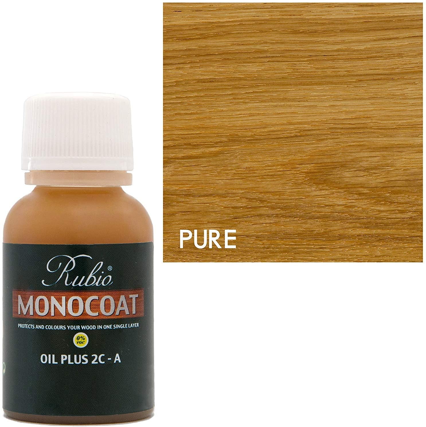 Rubio Monocoat Oil Plus 2C-A Sample Wood Stain Pure 20ml 