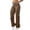 Brown, variant on Tqcoqu Cargo Pants for Women with Pockets High Waisted Hiking Baggy Trousers Stretchy Wide Leg Y2K Streetwear,Army Green,Women's S-XL