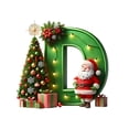thumbnail image 2 of CoreLiving Deluxe Personalized Xmas Ornaments - Handcrafted Letter Christmas Tree Decor with Initials for Family Holiday Home Decoration, 2 of 5