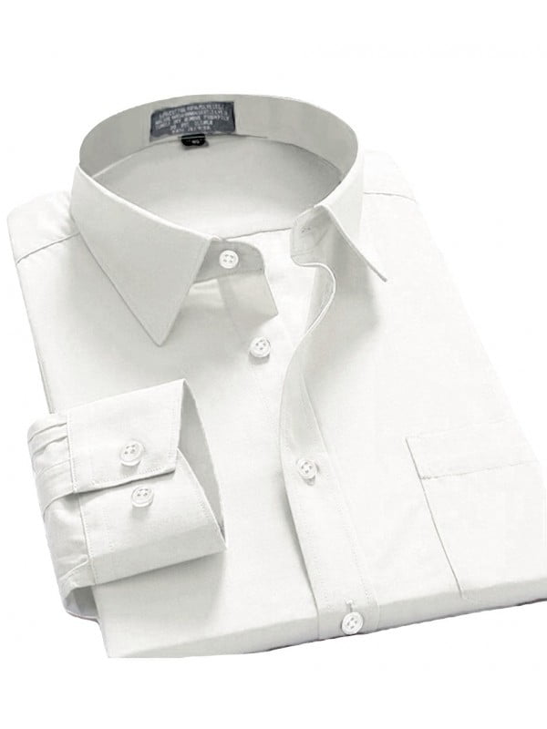 white long sleeve dress shirt walmart