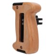 thumbnail image 1 of Camera Cage Handle Grip, Ergonomic Camera Wooden Handle Grip Strong Comfortable Grip Lightweight Portable Versatile With Cold Shoe Mount For DSLR Camera, 1 of 8