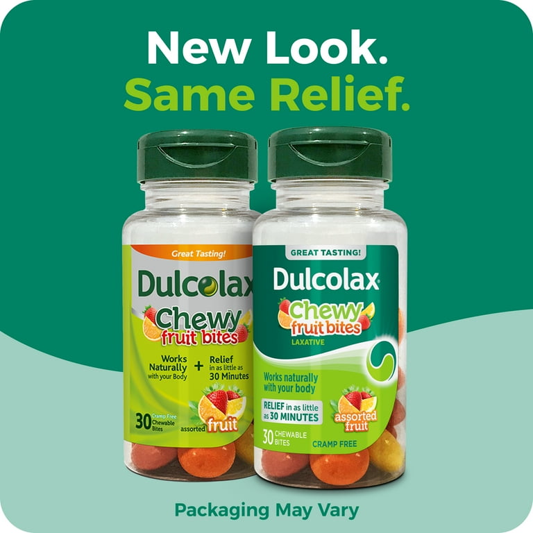 Dulcolax Saline Laxative Chewy Fruit Bites, Fast Acting Laxative
