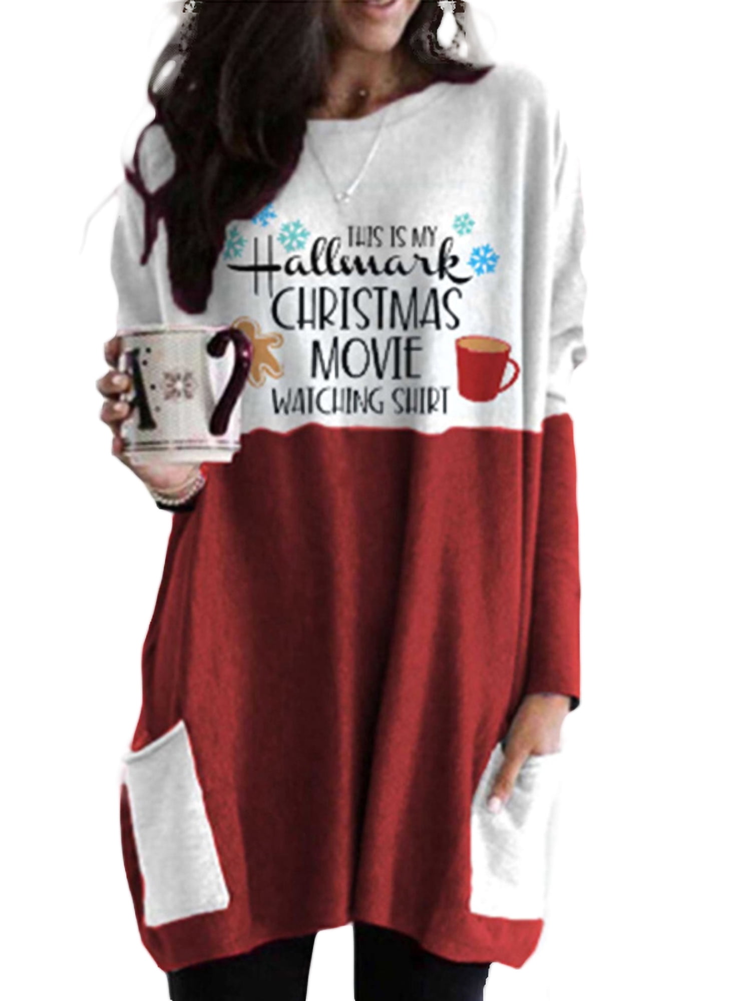 ladies christmas tunic jumper