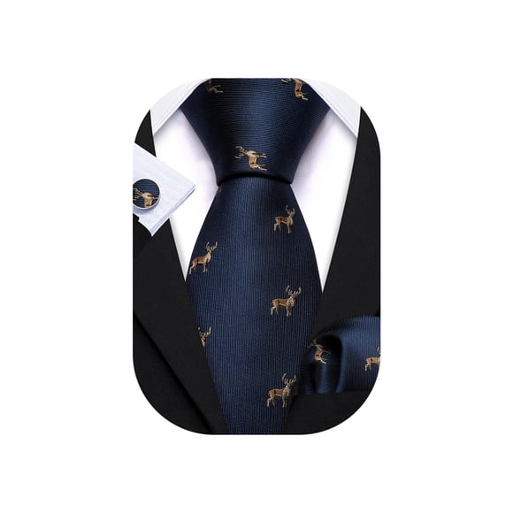 Conjunto de Corbata Barry.Wang con Diseño de Animales en Seda Tejida 150cm