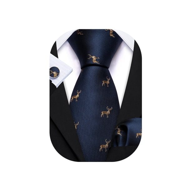 Conjunto de Corbata Barry.Wang con Diseño de Animales en Seda Tejida 150cm