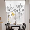 thumbnail image 3 of Black Dandelion Balloon Curtains for Living Room/French Door, Spring Country Modern Minimalist Flower Tie Up Curtains 63 Inch Length Energy Saving Kitchen Curtains Shades for Windows 42"x63", 3 of 8