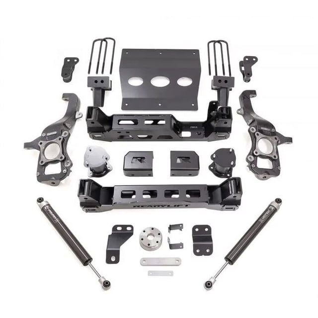 Fits 2021-2023 Ford F-150 ReadyLIFT Lift Kit Suspension 44-21620 6 Inch Front Lift; 6 Inch Rear Lift; With Rear Shock Falcon Absorbers In Kit; Black Components