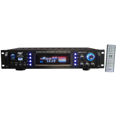 PYLE P3201ATU - 3000 Watts Hybrid Home Stereo Receiver Amplifier w/ AM/FM Tuner/