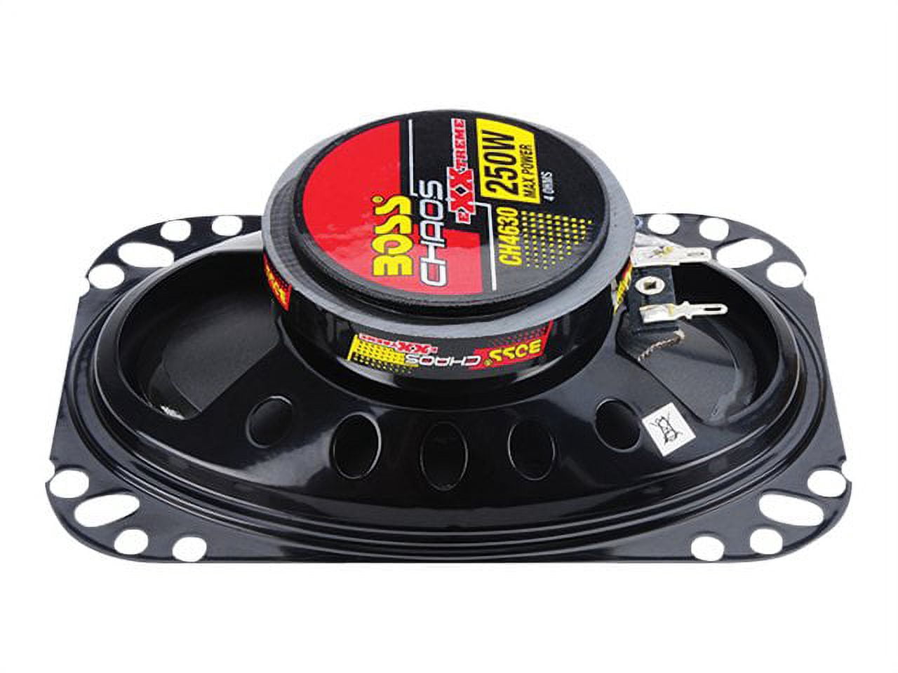 BOSS Audio Systems CH4630 Chaos Series 4 x 6 inch Car Door Speakers - 250 Watts Max (per pair), Coaxial, 3 Way, Full Range, 4 Ohms, Sold in Pairs, Bocinas Para Carro
