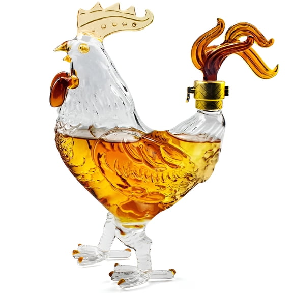 ACDANC Rooster Whiskey Decanter 1000ml,Animal Liquor Decanters for Bourbon,Tequila,Scotch,Vodka,Dad Gifts for Fathers Day Men Alcohol Liquor Dispenser for Home Bar