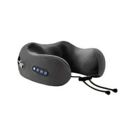 Neck Massager Travel Pillows U-Shaped Memory Foam Neck Pillows & Electric Massager for Muscle, Shoulder, Cervical Pain Stress Relief for Home, Office, Airplane