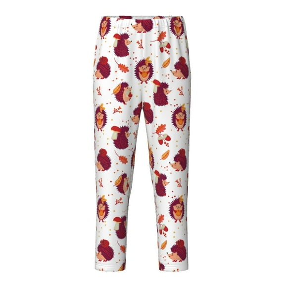Xecao Cartoon Hedgehogs Print Teenagers' Pajama Pants Long Sleep Pants Soft Elastic Waist Pajama Bottoms Elastic waist with 2 Pockets 5-16 Years-XS(5-6)