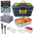 thumbnail image 1 of Electric heating lunch box,Steel Container Spoon Box Car Heated Lunch Box Removable Stainless Steel With Removable Stainless Car Dual Use Container Spoon Carry 75w Stainless Steel Container Ichu (, 1 of 7