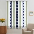 thumbnail image 3 of Coastal Turtle Sheer Curtains 54 Inches Long, Sage Green Stripe Navy White Ocean Light Filering Curtains, Breathable Simi Curtain Privacy Drapes for Kitchen Bathroom Small Window Treatment, 3 of 9