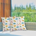 thumbnail image 5 of GZHJMY Decorative Throw Pillow Covers Set of 2, Cute Small Dinosaurs Soft Pillow Cases, Square Cushion Cases Pillowcases for Sofa Bed Couch Car Home 18"x18" Home Decor, 5 of 5