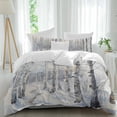 thumbnail image 2 of Christmas Tree Bedding 3 Piece Duvet Cover Set Full Size, White Winter Xmas Snowflake Soft Microfiber Comforter Cover with Zipper Closure & Pillowcases, Wrinkle & FadeResistant Quilt Cover, 2 of 9