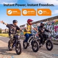 thumbnail image 6 of Qlife Spark D1 16x4.0" Electric Bike for Adults,500W up to 20MPH Fat Tires EBike,48V 13Ah Removable Battery Dirt E Bicycle,Full Suspension,Black, 6 of 9