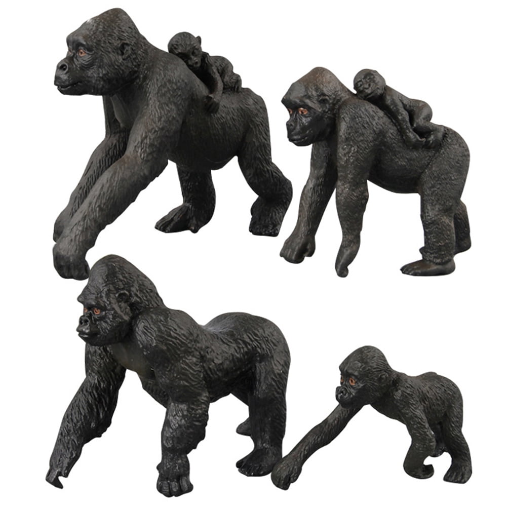 Silverback Gorilla Animal Model Action Figure Toy Collectible Zoo Layout #11 