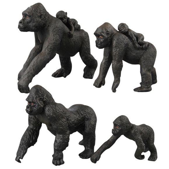 Lubelski Simulation Gorilla Wild Animal Action Figure Solid Model Educational Kids Toy