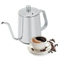thumbnail image 4 of Gooseneck Kettle, 550ml Pour Over Coffee Kettle Stainless Steel Long Gooseneck Coffee Pot Kettle with Lid for Home Kitchen Coffee Shop Sliver, 4 of 8