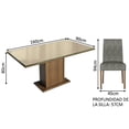 thumbnail image 3 of Juego de Comedor con Mesa de Tapa de Vidrio y 4 Sillas Avril Madesa, 3 of 9
