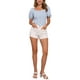 thumbnail image 2 of INSPIRAR CHIC Blusa Floral para Mujeres Cuello Cuadrado con Escote en Corazón Manga Abullonada Espalda Fruncida Top Casual Blanco Azul L, 2 of 6