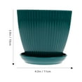 thumbnail image 4 of CIMAXIC Resin Planter with Saucer Dark Green for Indoor Decoration 4Pcs, 4 of 6