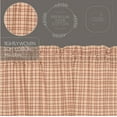 thumbnail image 5 of VHC Brands Tacoma Plaid Cotton Rustic Kitchen Curtains Rod Pocket 24x36 Tier Pair, Creme White, 5 of 5