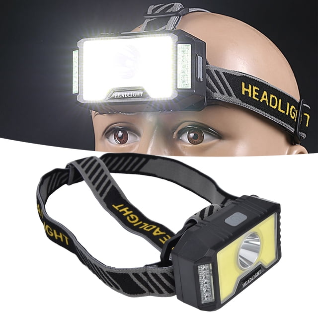 LED COB Headlight, Multi-mode Usb Charging Outdoor Waterproof Hiking Lightweight Smart Headlight Strong Light Headlight