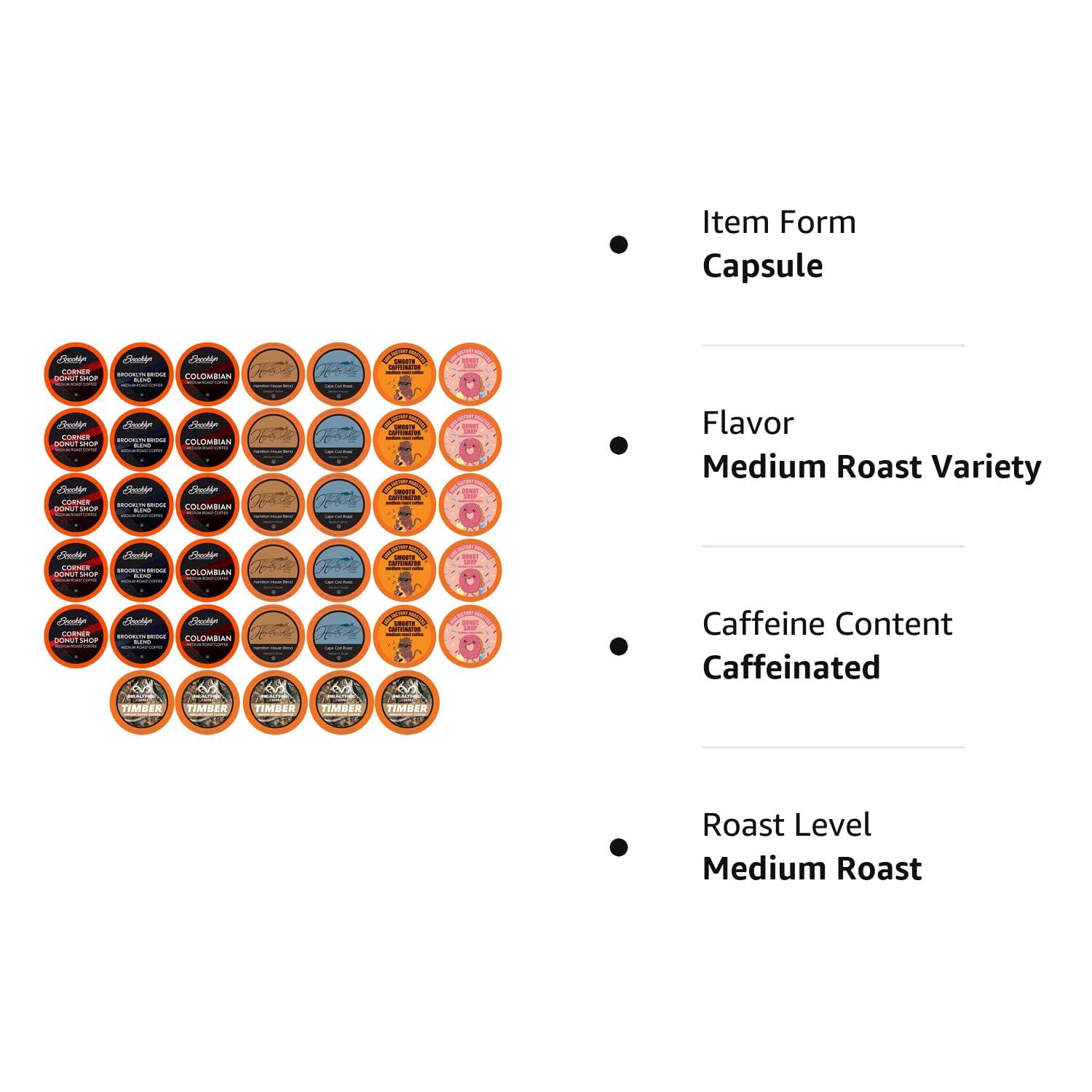 Two Rivers Coffee Medium Roast Coffee Pods, Compatible with 2.0 Keurig K-Cup Brewers, Assorted Variety Sampler Pack, 40 Count