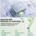 thumbnail image 6 of Wireless Bluetooth Earbuds Noise Cancelling in Ear Buds Deep Bass Stereo, 50H Playtime with Mics, LED Display, IPX7 Waterproof Earphones for iphone Android Laptop, Green, 6 of 7