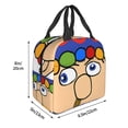 thumbnail image 5 of Lsque Sml Jeffy Print Insulated Lunch Bag with Thick Aluminum Foil Lunch Tote Bag with Front Pocket for Men and Women, Ideal for Work, School, Picnics, and Travel, 5 of 8