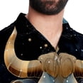 thumbnail image 5 of Taurus Constellation Men's Printed Button Down Short Sleeve Casual Summer Beach Shirt - Unisex, 5 of 6