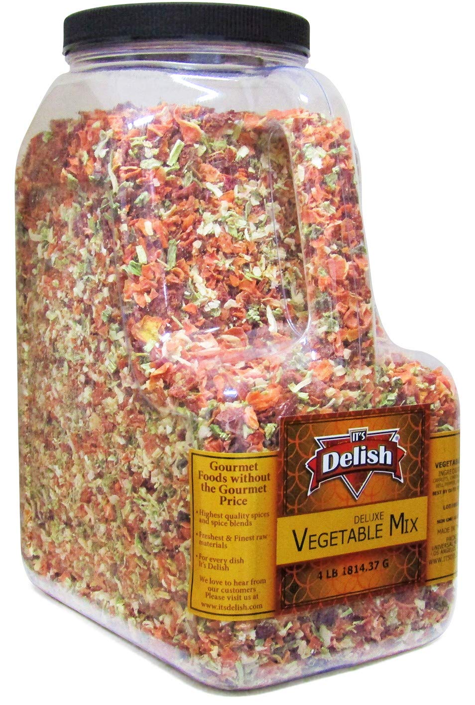 Deluxe Dried Vegetable Soup Mix by Its Delish, 4 LB Restaurant Gallon