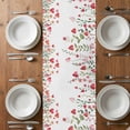 thumbnail image 6 of Valentine's Day Table Runner - 70 Inch Long, Kitchen Dining Table Runner Dresser Scarves, Watercolor Love Floral Leaves Spring Farmhouse Decor for Coffee Tables Wedding Party Banquet, 6 of 8