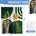 thumbnail image 3 of Dznils Boho Shower Curtain with Hooks, Modern Abstract Fabric Bathroom Curtain, 72" x 72", Green, 3 of 10