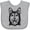 AC-Heather Grey, variant on Siberian Husky Sketch Portrait Boys or Girls Baby Bib
