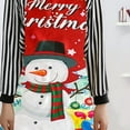 thumbnail image 5 of Meggemo Christmas Fabric Printed Santa Apron Kitchen Decor Restaurant Bar Party Accessory Holiday Season Cooking Craft Apron, 5 of 6