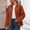 Brown, variant on Women's Fashion Solid Color Long-sleeved Cotton Jacket with Buttons and Pockets, Casual Lightweight Cotton Coat Navy XL