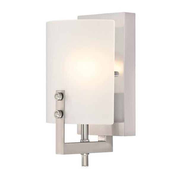 Westinghouse Lighting Enzo James Indoor Wall Fixture 1-Light - Brushed Nickel with Frosted Glass