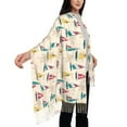 thumbnail image 4 of Honeii Reto Marine Nautical Print Scarf Oversized Scarf Tassel Fall Winter Thick Scarf Warm Shawl Women,Women's Scarves & Wraps, 4 of 8