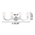 thumbnail image 4 of Eglo 203752A Devora 4 Light 31" Wide Bathroom Vanity Light - Chrome, 4 of 4