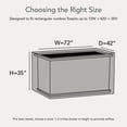 thumbnail image 2 of Covermates Rectangular Fire Pit Cover - 72"W x 42"D x 35"H, 300D Polyester, All-Weather, 2 of 7
