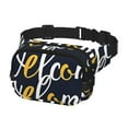 thumbnail image 2 of Picia Sunflower Welcome A Print Square Double-Layer Waist Bag Mini Adjustable Waist Belt Bag Exercise Running Travel Hiking, 2 of 9