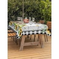 thumbnail image 3 of Outdoor Tablecloths with Umbrella Hole & Zipper, Sunflowers Tablecloth Rectangle 60x84 Inch, Spring Farmhouse Country Truck Leaf Wood Grain Waterproof Table Cloth, Patio/Pool/Picnic Table Covers, 3 of 8